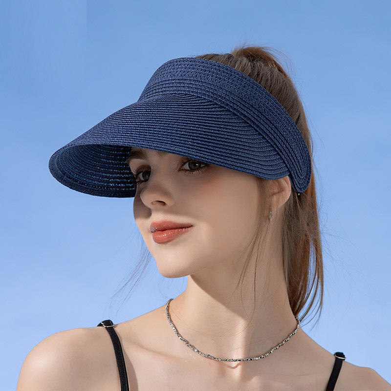 Bucket Hat Straw - 女性の UPF50 つば広サンハット夏バイザーバケットキャップ屋外わらビーチハット女性ティーンガールズ