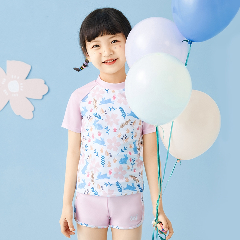 Swim Trunk Quick Dry - 女の子 2 枚防水スポーツビーチスイムシャツトランクス半袖プロフェッショナル速乾性アスレチックサーフィン水着水着