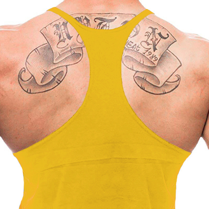 ジムフィットネスボディービルサスペンダー Tシャツメンズファ - Tank Top Muscle のレビューと価格