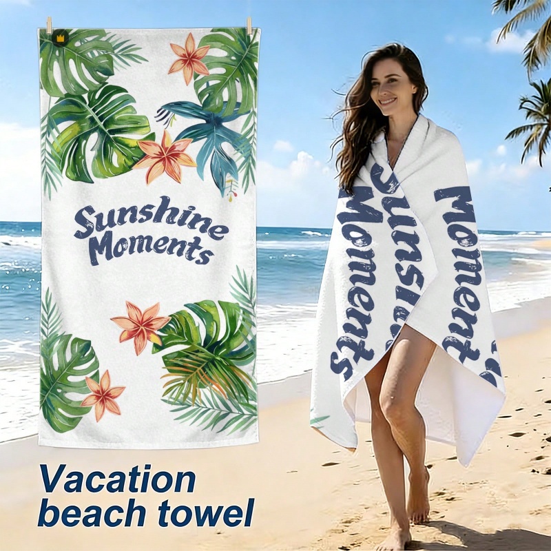 ボヘミアンフローラルコンクパームリーフプリント速乾マイクロフ - Beach Towel Large のレビューと価格