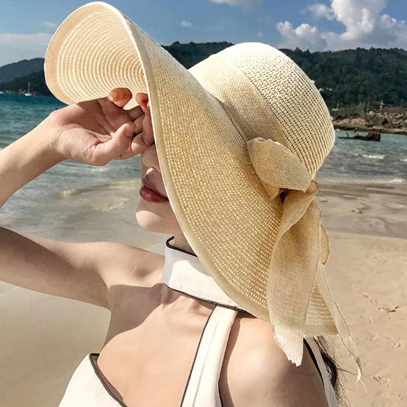 新発売 レディース帽子 折りたたみ式 夏用麦わら帽子 ビーチ - Bucket Hat Straw のレビューと価格