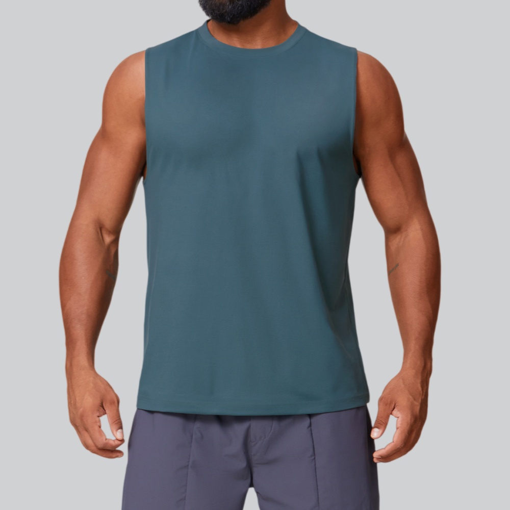 メンズフィットネスタンクトップ夏無地スポーツベストジムトップ - Tank Top Muscle のレビューと価格