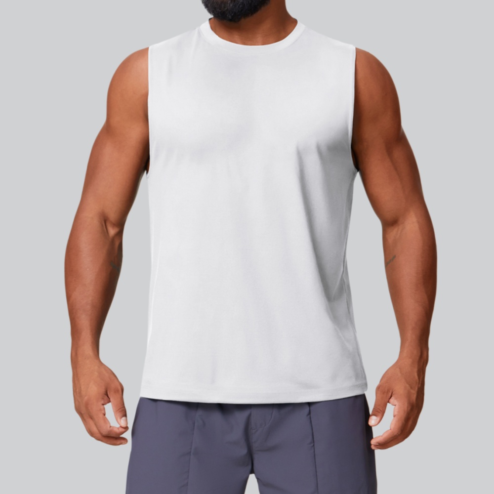 メンズフィットネスタンクトップ夏無地スポーツベストジムトップ - Tank Top Muscle のレビューと価格