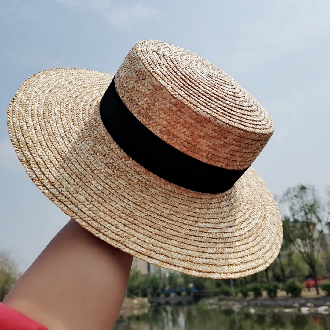 ボーターストローハット フランス風 エレガントなスクエアリボ - Bucket Hat Straw のレビューと価格