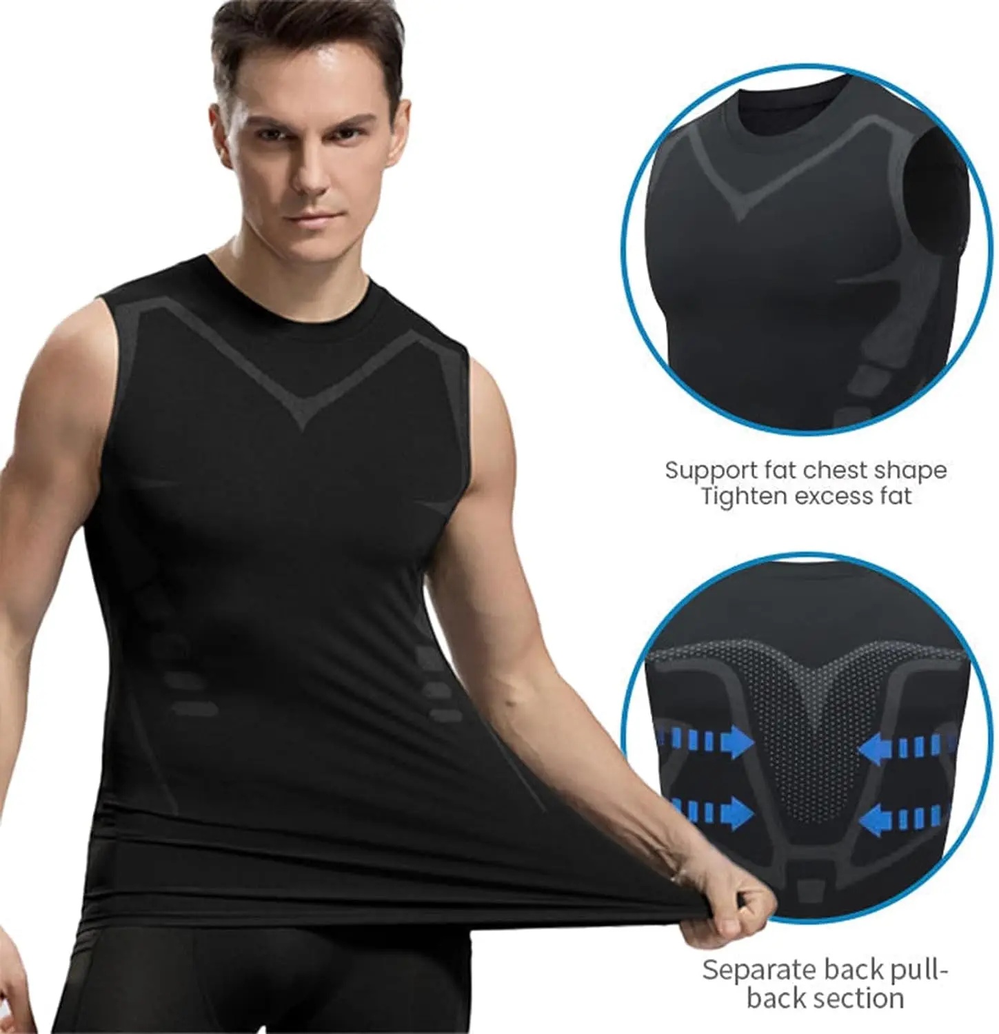 圧縮タンクトップ男性ジムシャツノースリーブ速乾性印刷スポーツ - Tank Top Muscle のレビューと価格