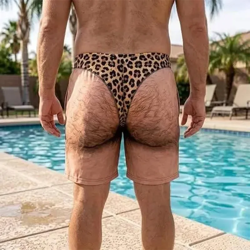 メンズ 面白い ダサい スイムトランクス ノベルティ レオパ - Swim Trunk Quick Dry のレビューと価格