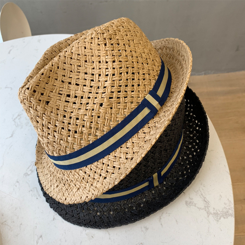 新しい夏の旅行がヒット！ Ins スタイルの手織り子供用パナ - Bucket Hat Straw のレビューと価格