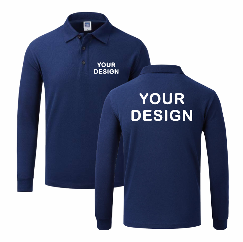男性と女性の長袖ポロシャツ、カスタムプリント、刺繍、個人チー - Polo Shirt Pique のレビューと価格