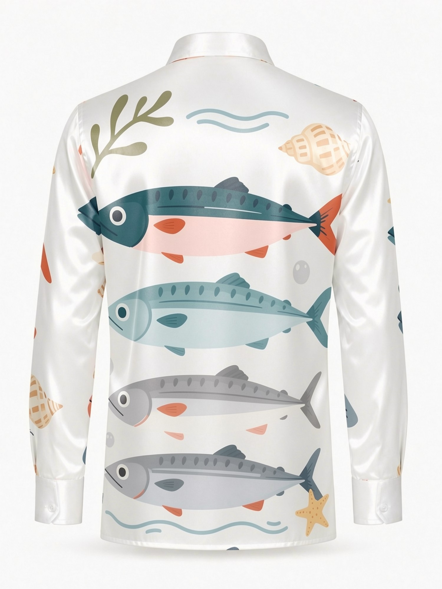 メンズ高級サテン長袖襟付きシャツ ソフトで光沢のあるドレスシ - Resort Shirt Floral のレビューと価格