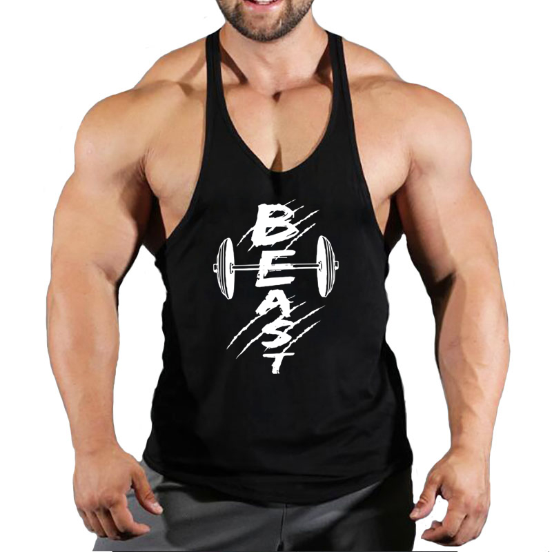 夏ブランドフィットネスタンクトップ男性ボディービル 2023 - Tank Top Muscle のレビューと価格