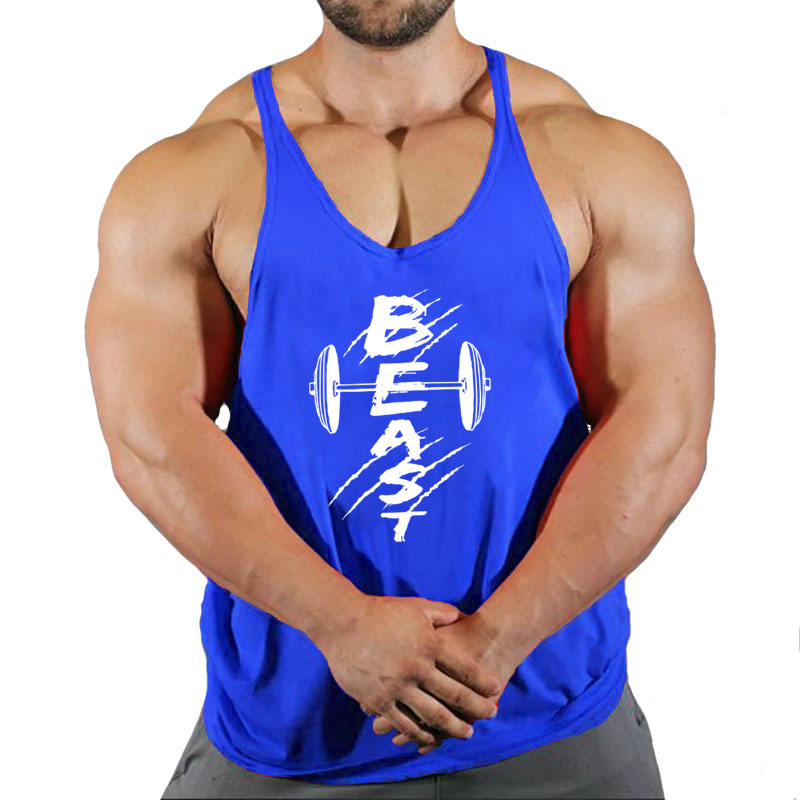 夏ブランドフィットネスタンクトップ男性ボディービル 2023 - Tank Top Muscle のレビューと価格